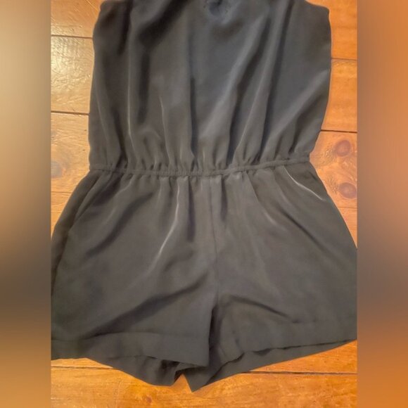 Jacob Romper Shorts Black Jumpsuit with Lace - Picture 5 of 10